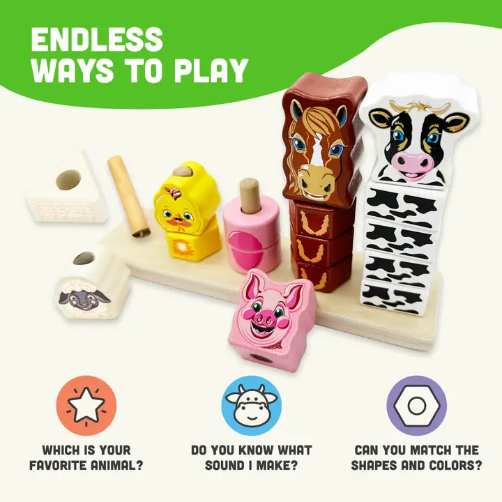 Farm Stacker™ Animal Block Stacking Puzzle