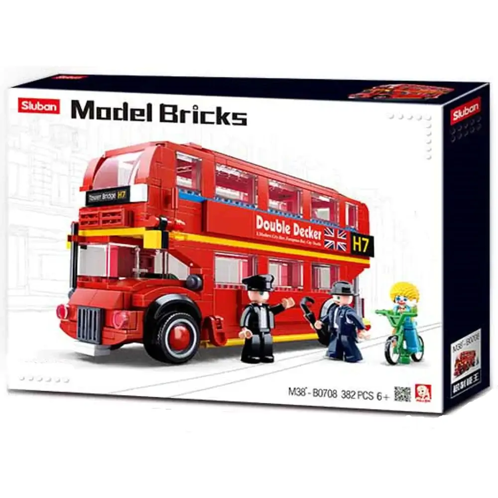 London Double Decker Bus Sluban Building Brick Kit (394 pcs)