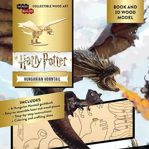 Incredibuilds: Harry Potter: Hungarian Horntail Book and 3D Wood Model