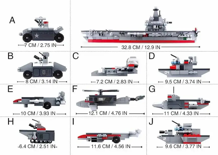 Army 10-in-1 Aircraft Carrier Building Kit