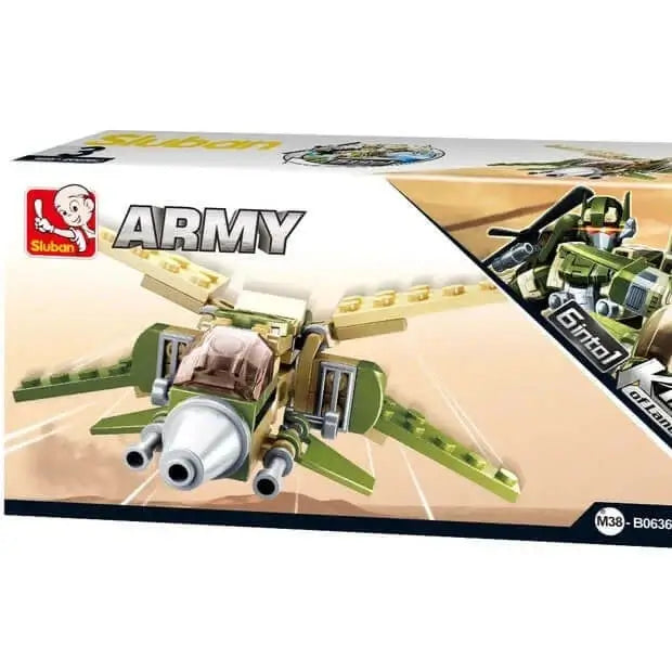 Army Transformer 6-in-1 Building Brick Kits