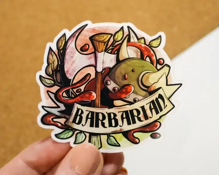 Barbarian Class RPG Sticker