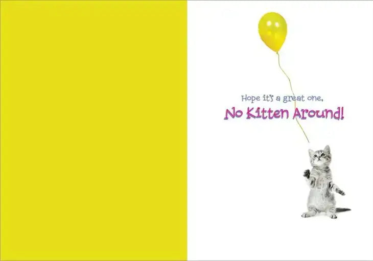 Birthday Kitten Foil Card