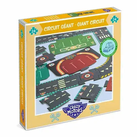 City Circuit 24pc Giant Puzzle Metal Car Track