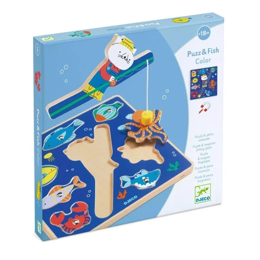 Puzz & Fish Color Wooden Magnetic Puzzle