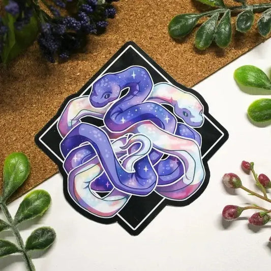 Dawn and Dusk Snakes Sticker