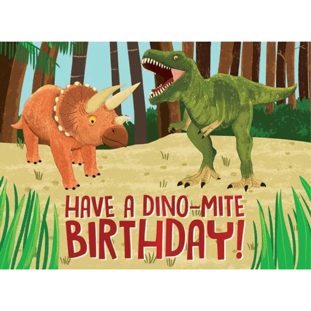 Dino-Mite Foil Birthday Card