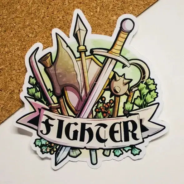 Utara Fighter Sticker Fighter Class Sticker Dungeons and Dragons