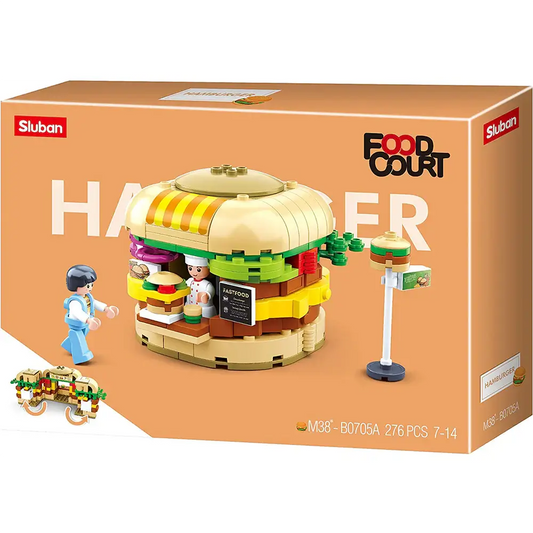 Food Court Hamburger House Sluban Building Brick Kit (264 Pcs)