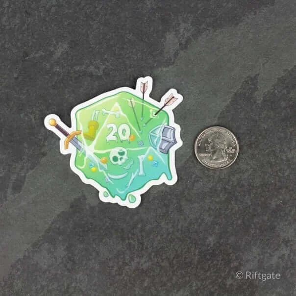 Gelatinous D20 Sticker