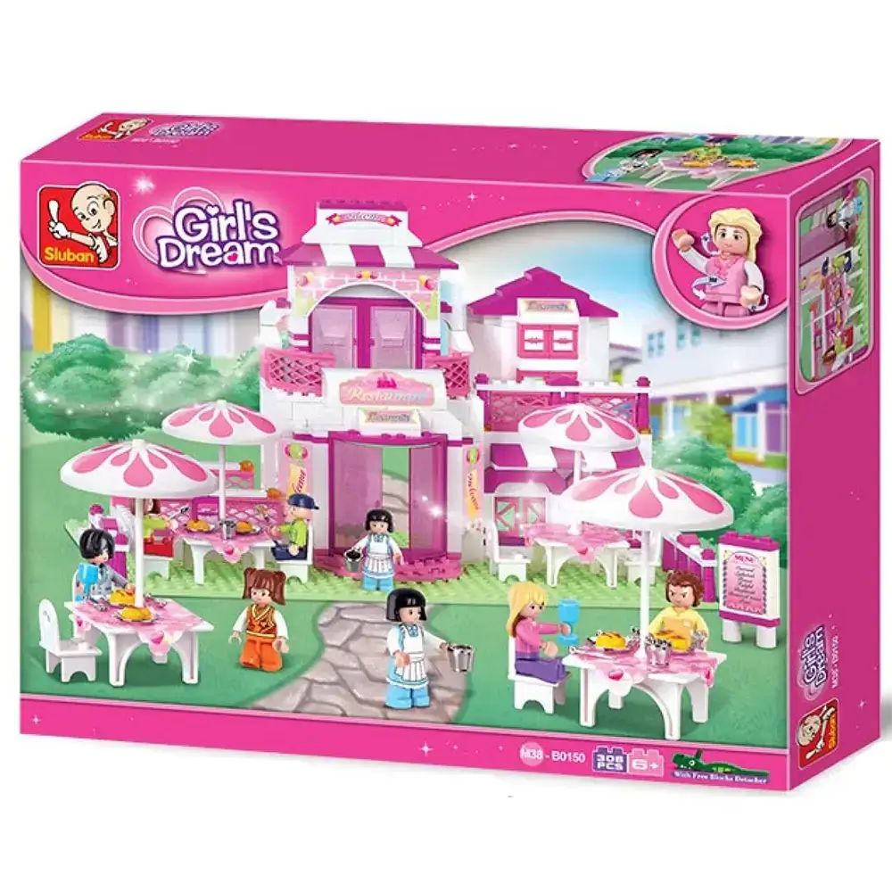 Girl's Dream Romantic Restaurant Sluban Building Brick Kit (306 pcs)