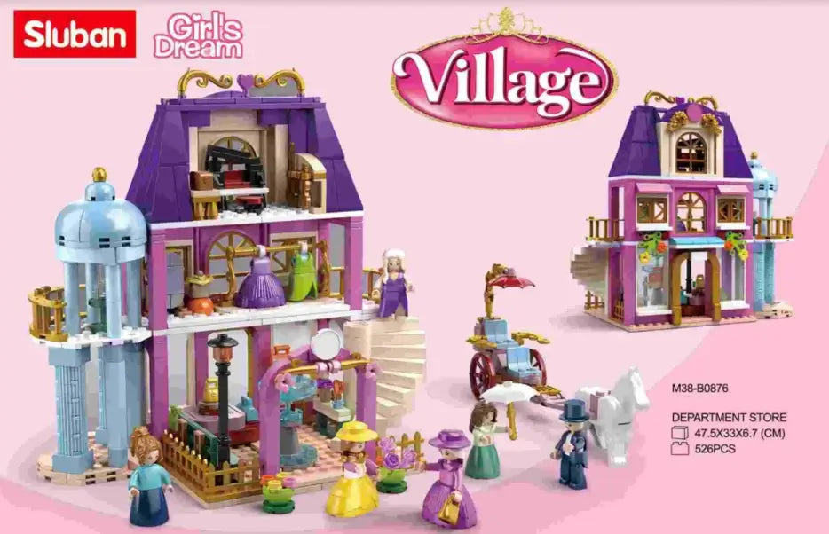 Girl's Village Department Store Sluban Building Brick Kit (526 Pcs)
