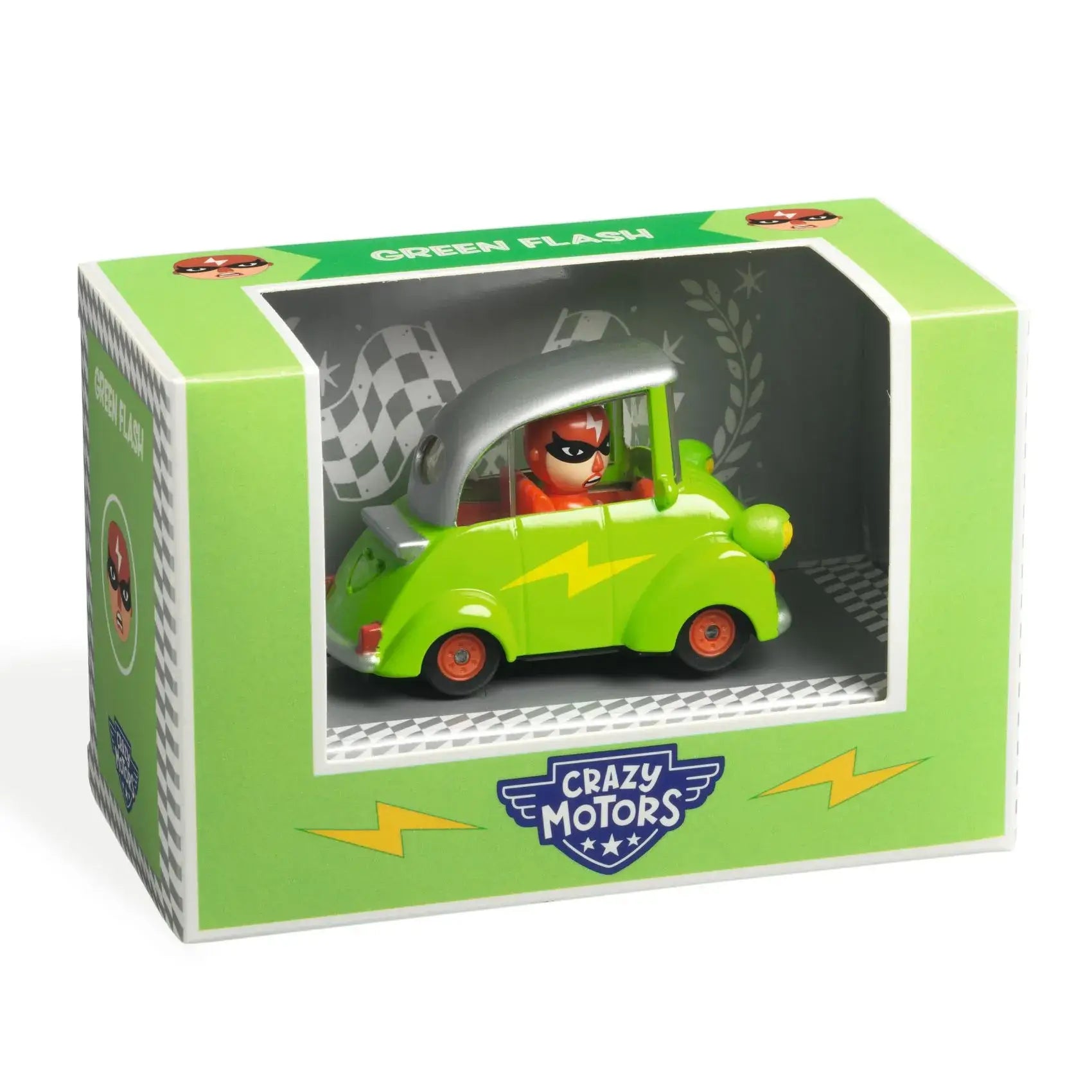 Green Flash Crazy Motors Toy Car Metal Car