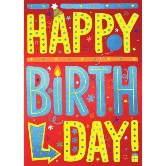 Happy Birthday Card Lettering 3D