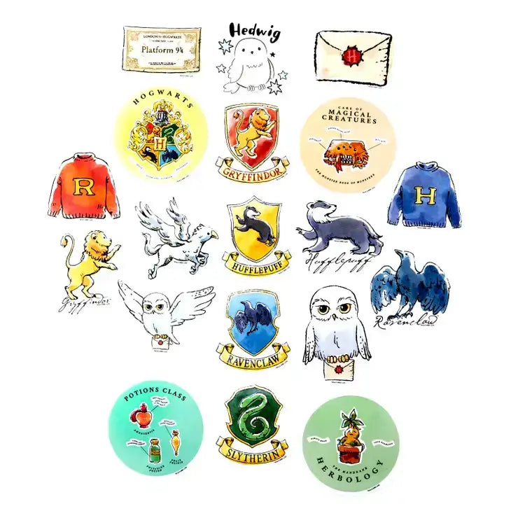 Harry Potter Watercolor Set of 50 Stickers