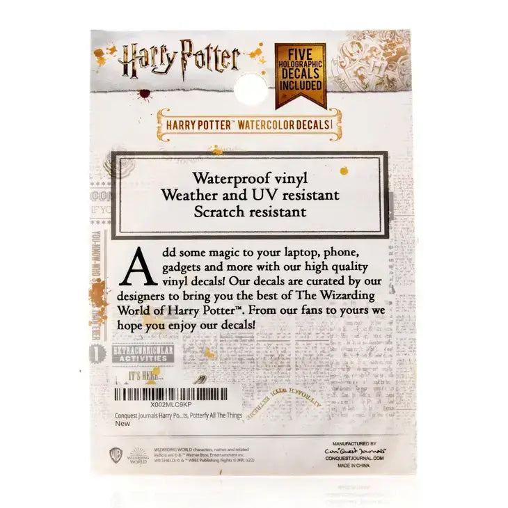 Harry Potter Watercolor Set of 50 Stickers