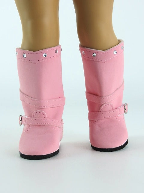 Pink Rhinestone Boot for 18" Dolls