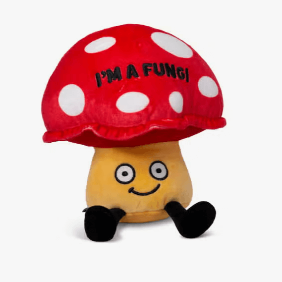 "I'm a Fungi" Embroidered Mushroom Plush