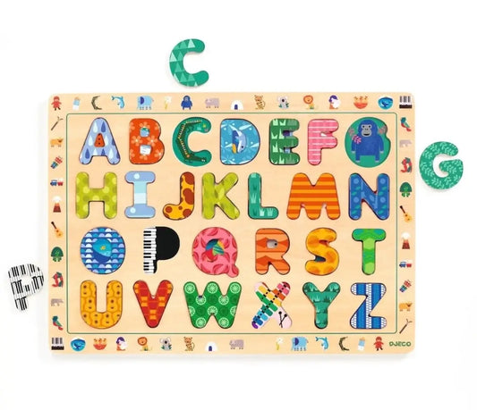 Wooden Puzzle ABC International for Toddlers