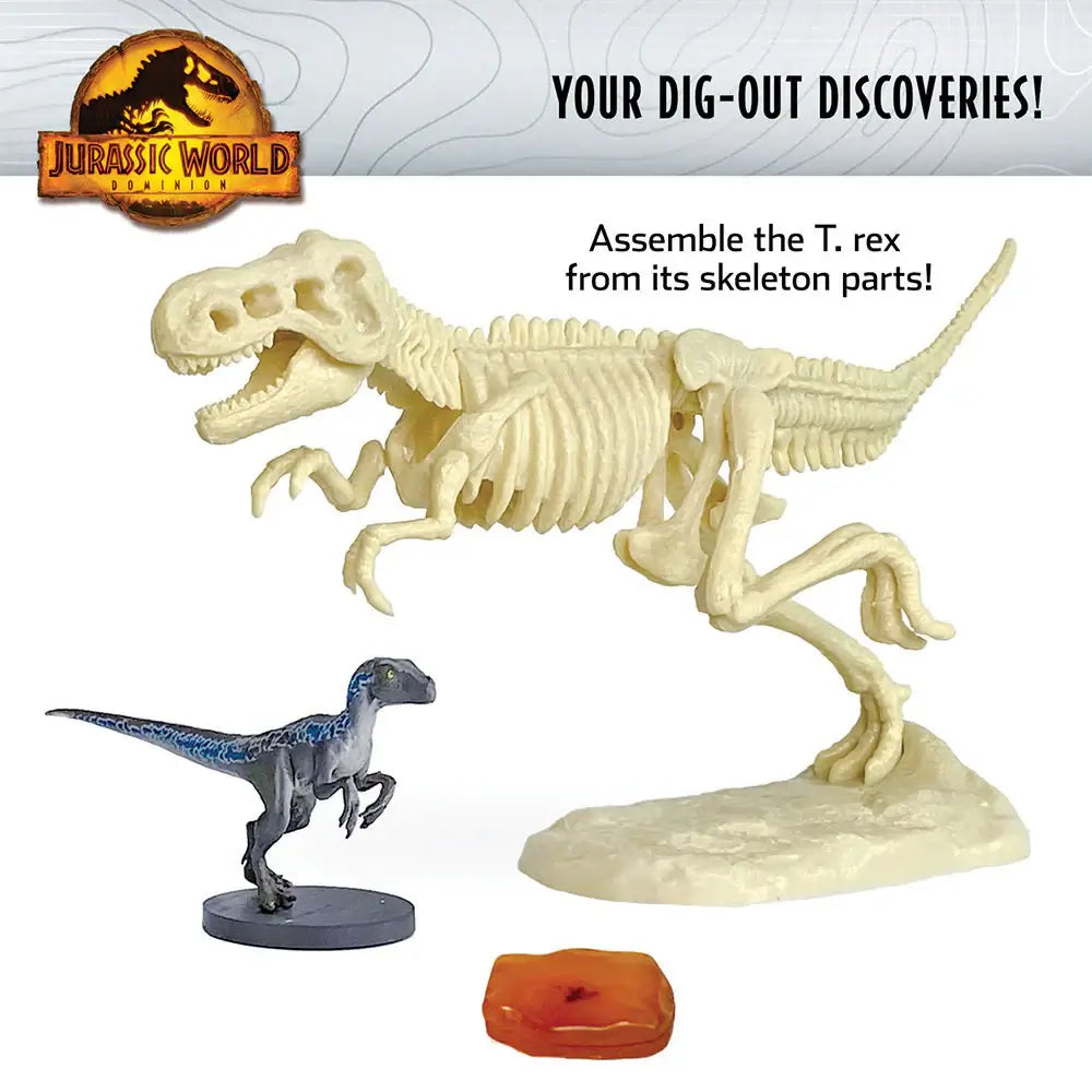 Jurassic World: Dominion Dinosaur Dig - Blue, T. Rex, and Amber