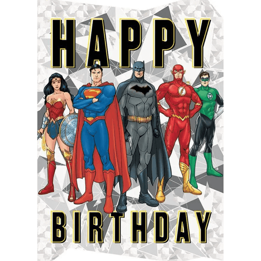 Justice League Birthday Foil Card