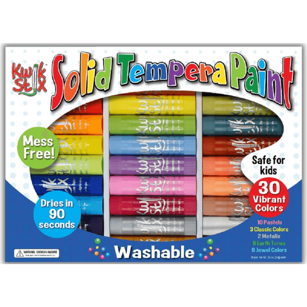 KwikStix Tempera Paint- Art Set 30 Colors Paint Sticks