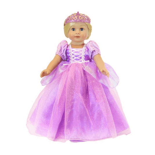 Lavender Princess Dress with Tiara For 18" dolls