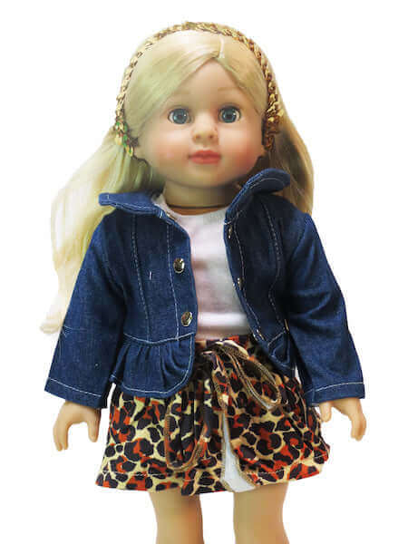 Leopard Skirt Set For 18" Dolls