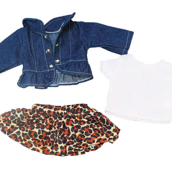Leopard Skirt Set For 18" Dolls