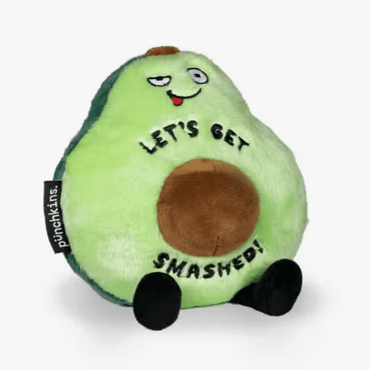 "Let's Get Smashed" Embroidered Plush Avocado