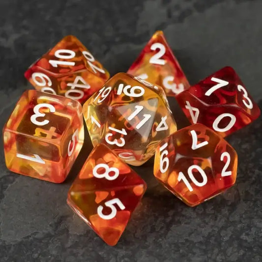 Magma Dice Set for Tabletop RPG