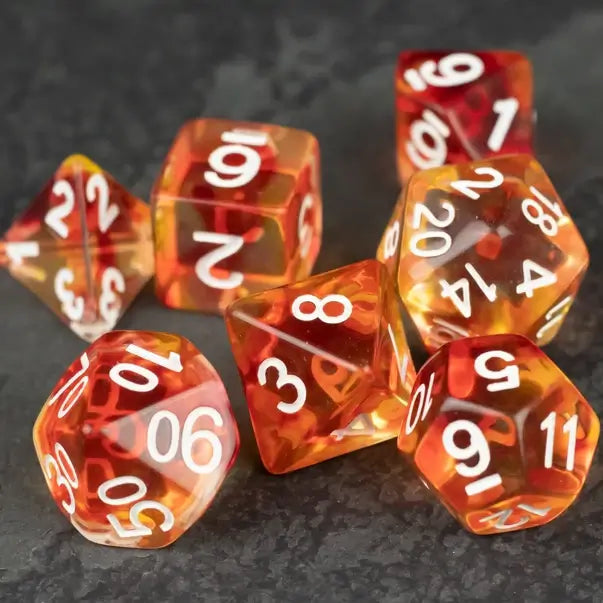 Magma Dice Set for Tabletop RPG