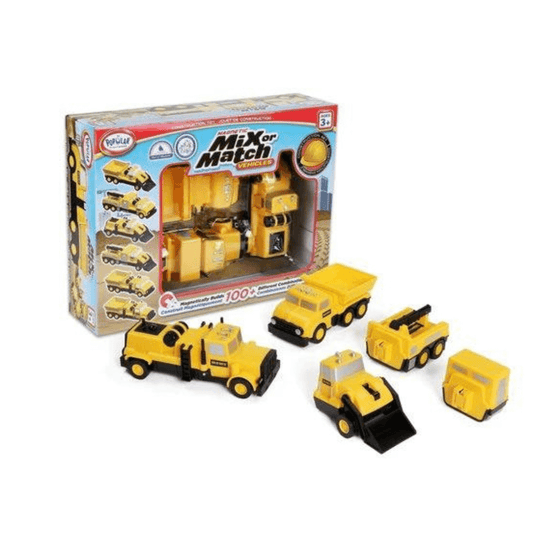 Magnetic Mix or Match Vehicles - Construction Playset