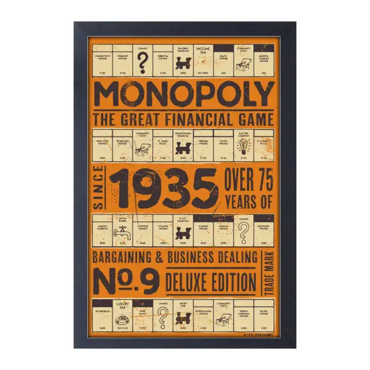 Monopoly Great Financial Game Framed Print