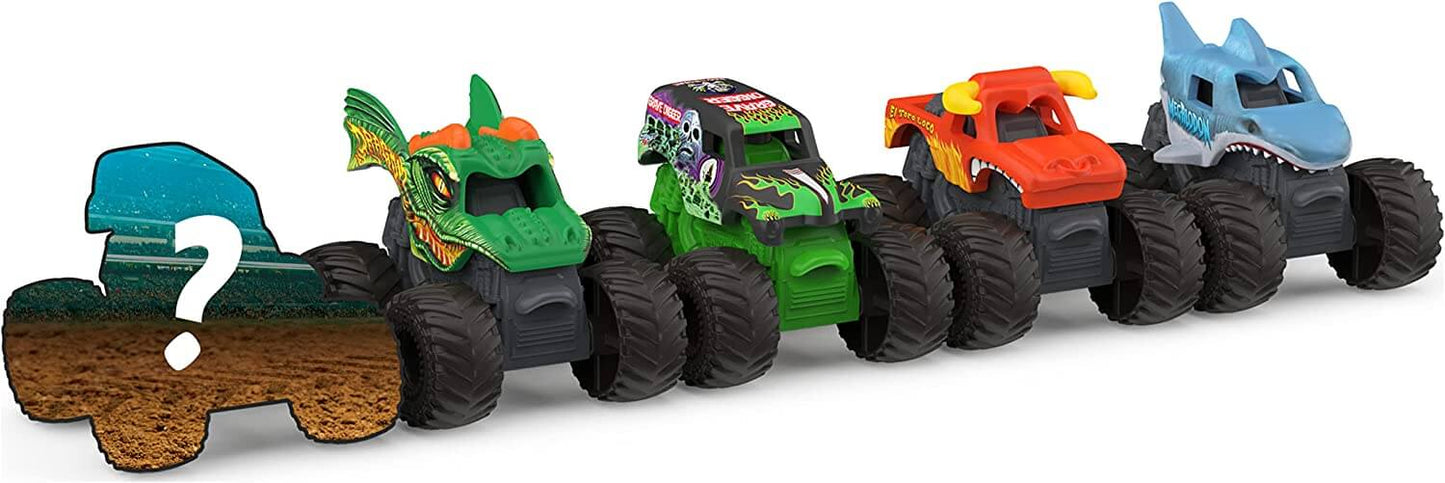 Monster Jam, Official Mini Collectible Monster Trucks 5-Pack with 1 Mystery Truck