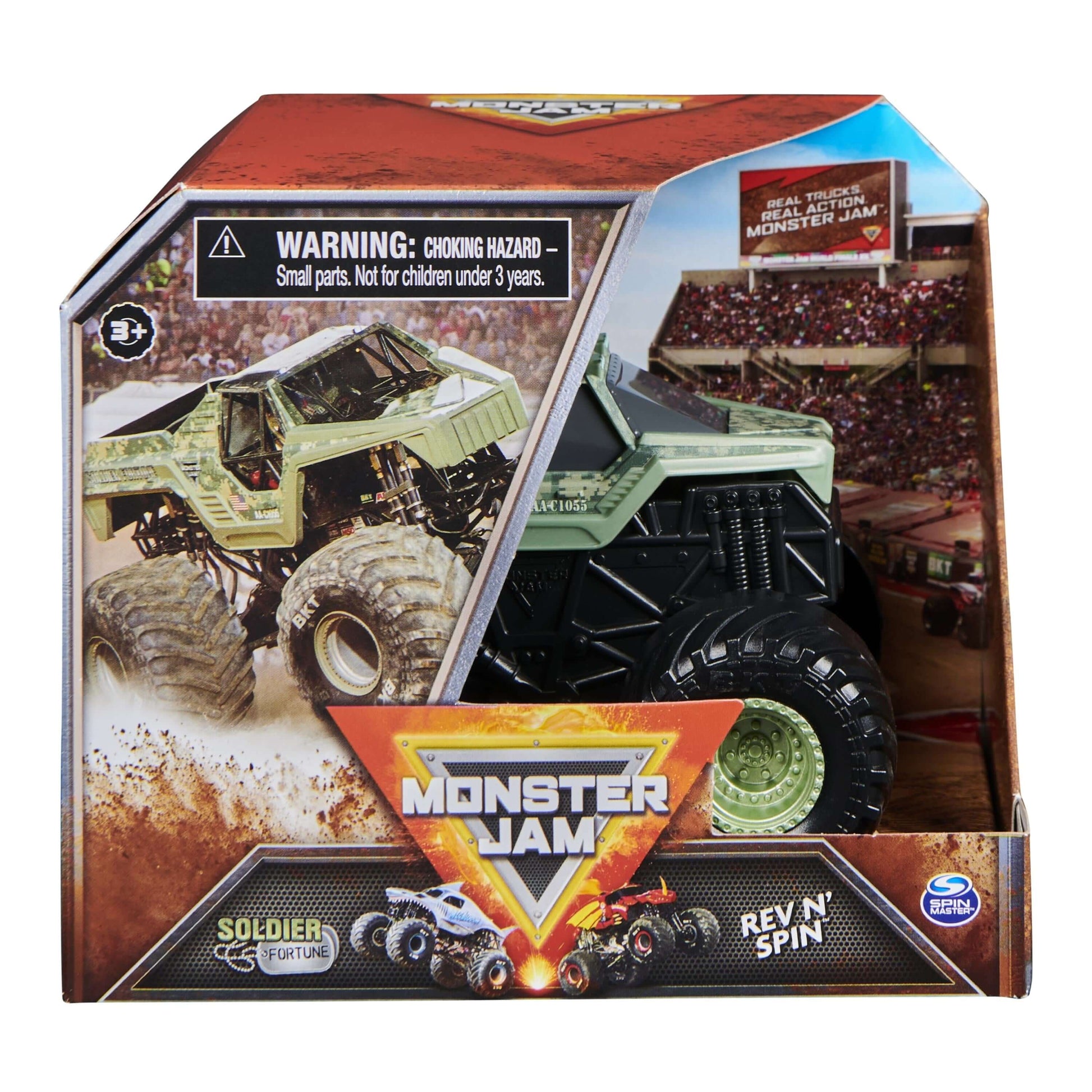 Monster Jam Official Soldier Fortune Rev N' Spin Monster Truck