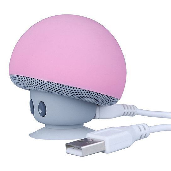 Mushroom Shaped Bluetooth Speaker & Phone Stand Pink