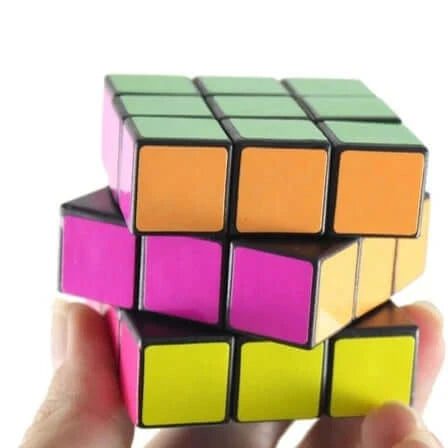 Neon Puzzle Cube Fidget Toy