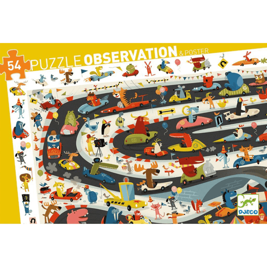 Observation Puzzle Car Rally - 54 pieces