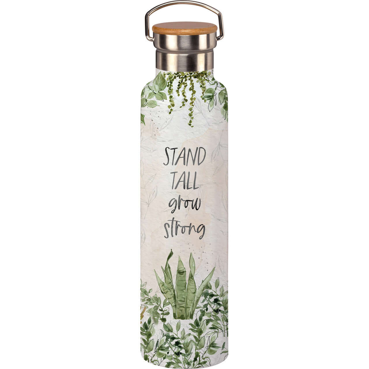 Stand Tall Grow Strong Insulated Stainless Steel Water Bottle