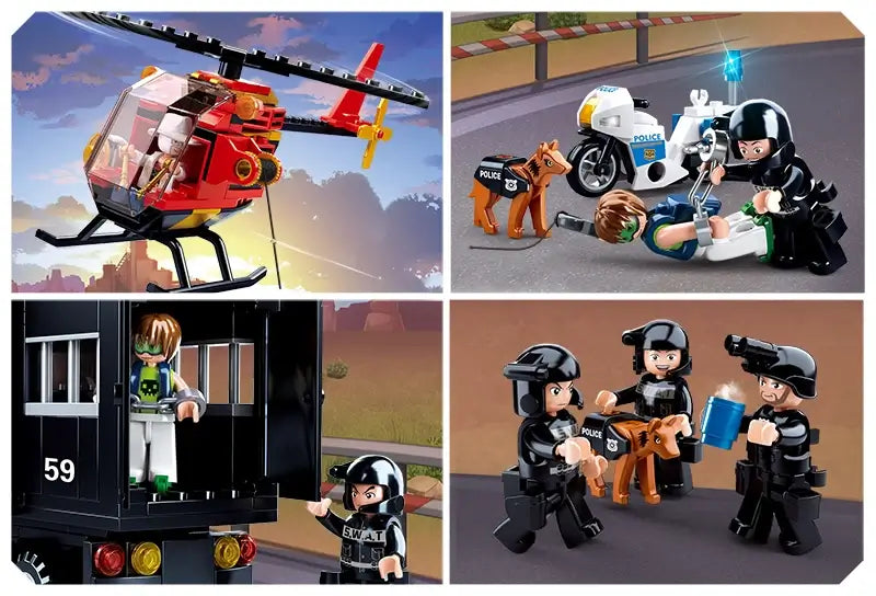 Police Swat Command Vehicle Sluban Building Brick Kit (540 Pcs)