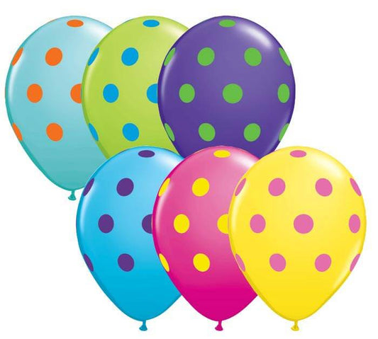 11" Polka Dot Latex Balloon 