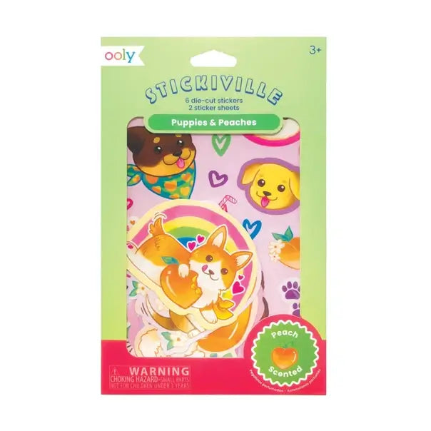 Puppies & Peaches Scented Stickers