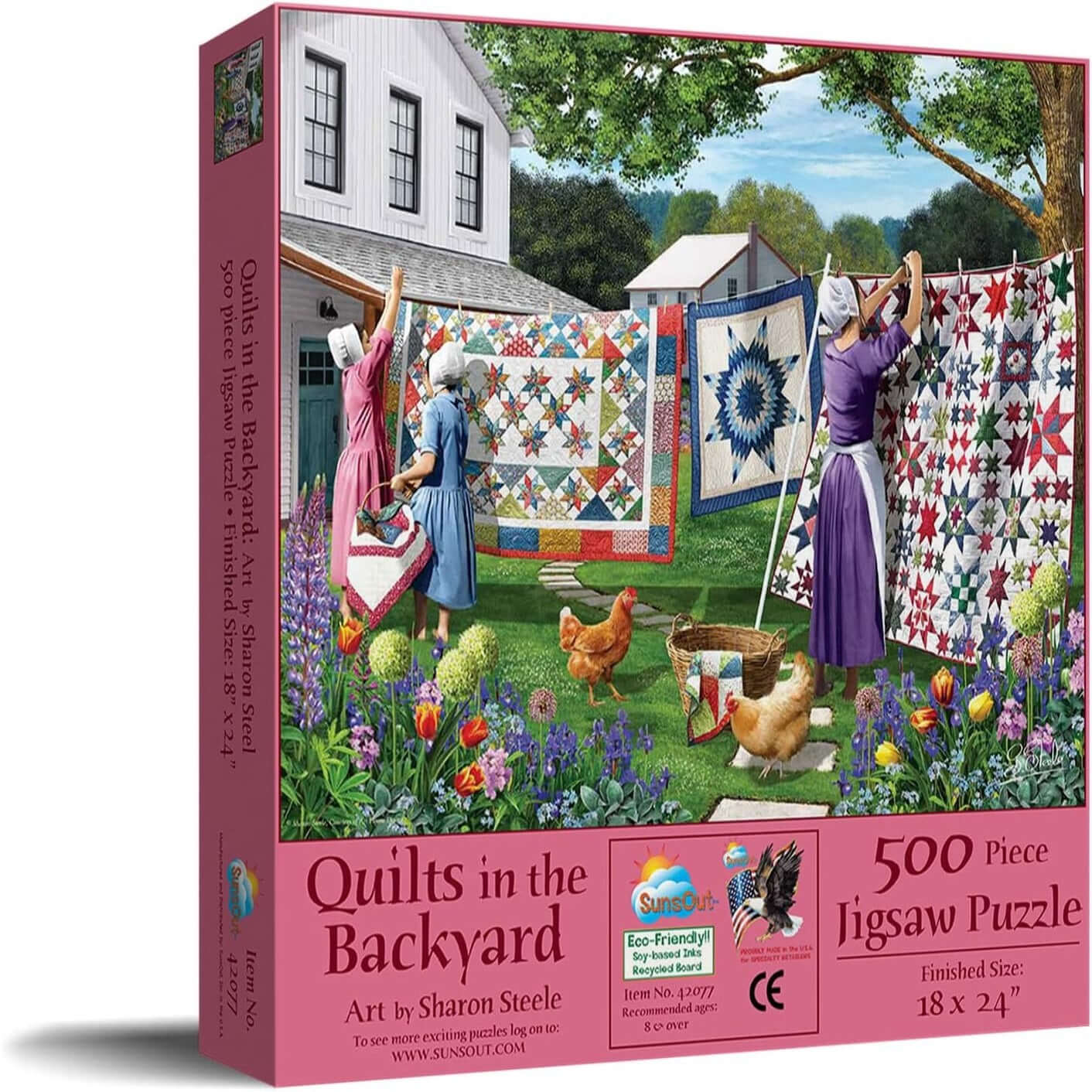 Quilts in the Backyard 500 Piece Puzzle