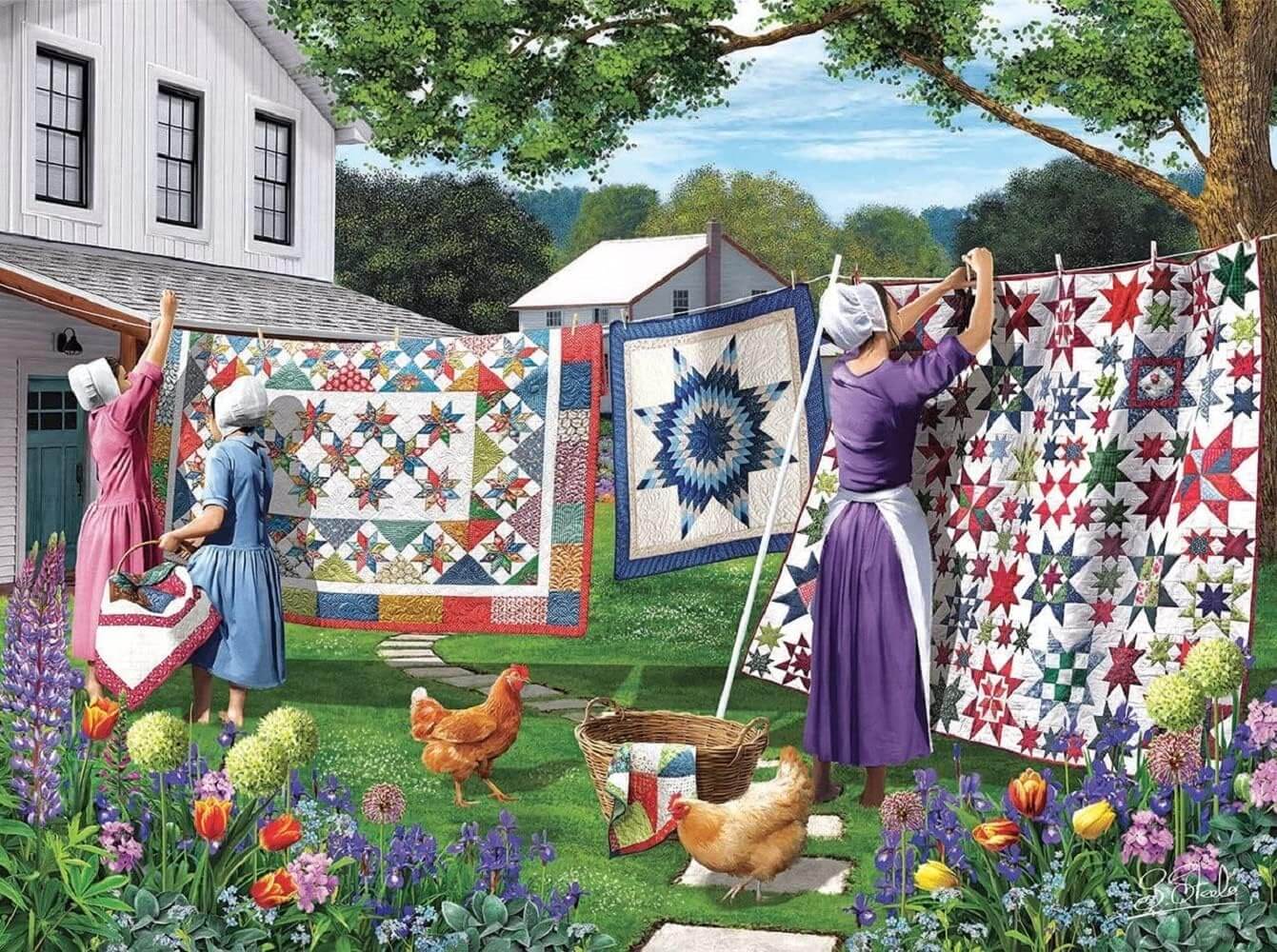 Quilts in the Backyard 500 Piece Puzzle