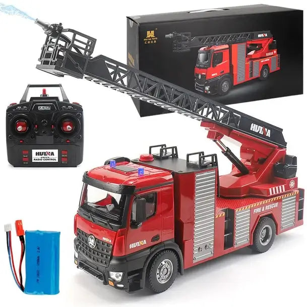 Radio Control Fire Truck with Ladder and Water Sprayer
