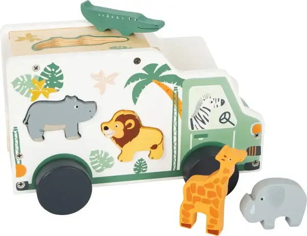 Safari Truck Sorter Wooden Playset For Toddlers