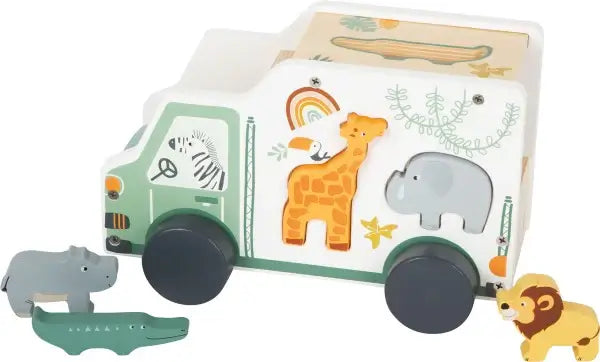 Safari Truck Sorter Wooden Playset For Toddlers
