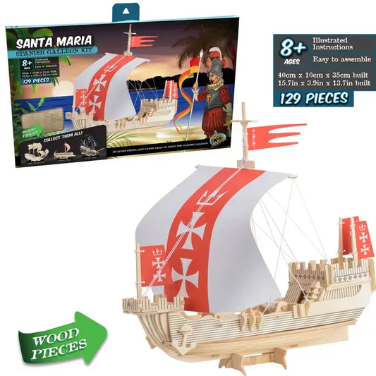 Santa Maria Wood Ship Model Building Kit