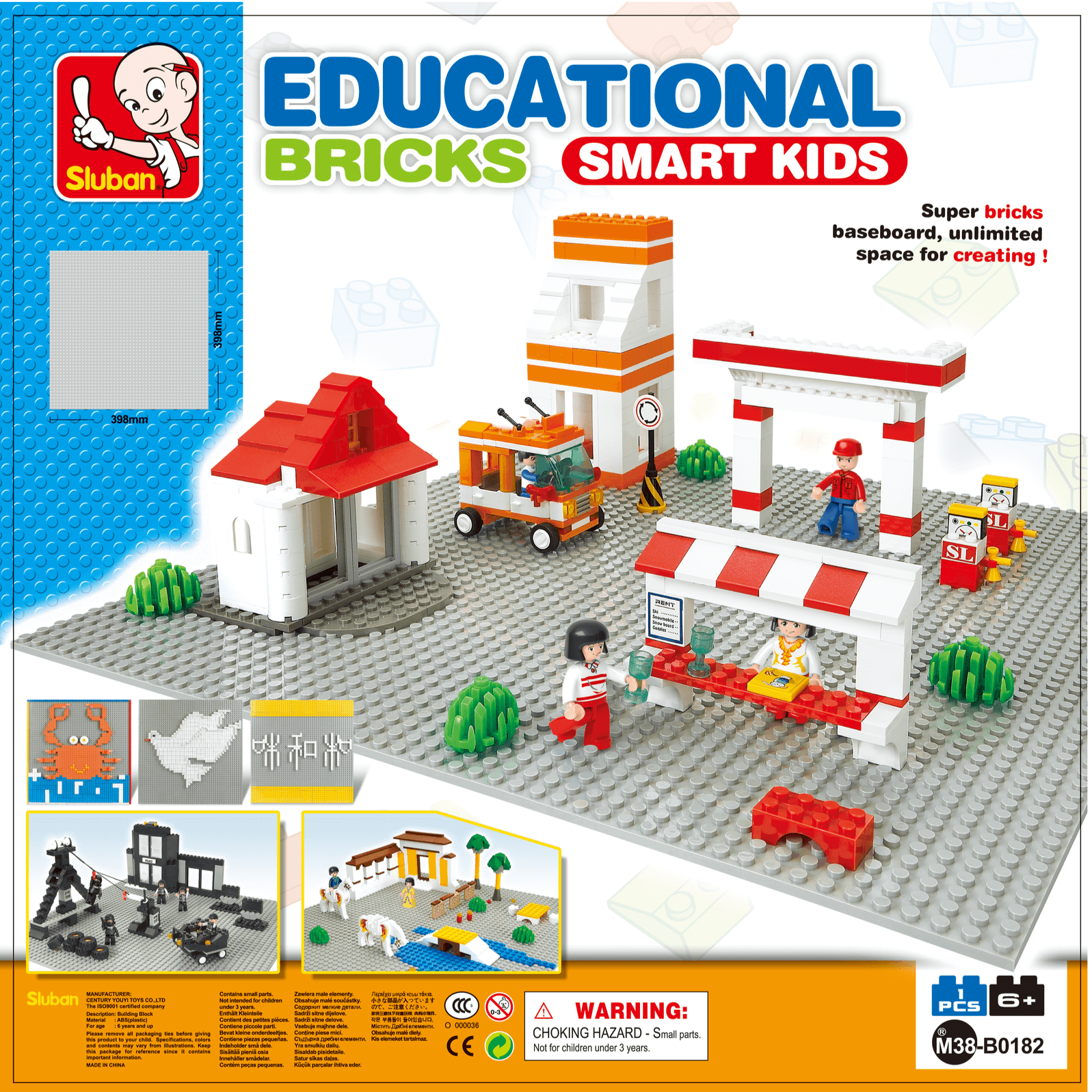 Sluban Building Brick Base Plate 40x40cm